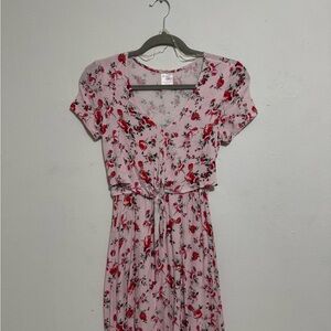 No Boundaries Pink Puff Sleeve Sundress